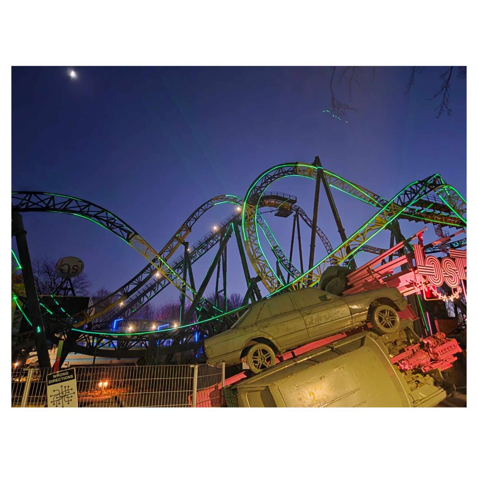 Lichtshow op de baandelen